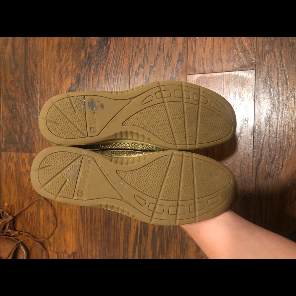 Gold Sperry Topsider sneakers - Picture 4 of 5